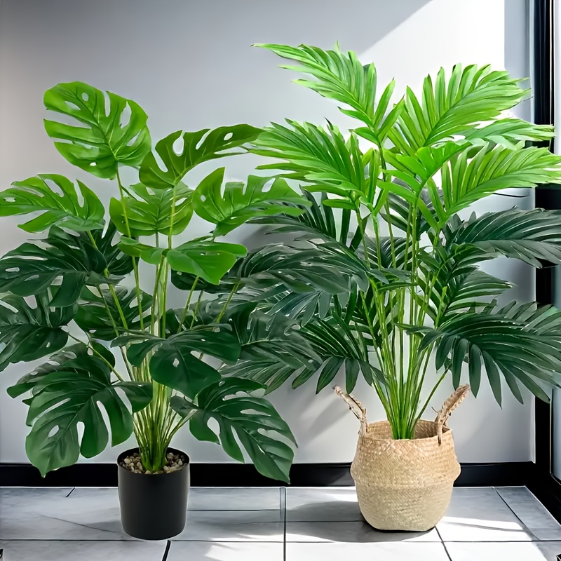 Monstera Adansonii - Plantas de palma artificiales verdes de