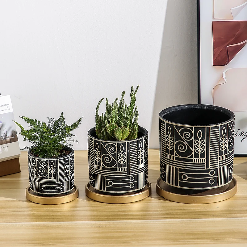 Maceta de cerámica cilíndrica  - Aloe Vera Pot reseña y precio